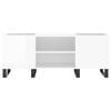 vidaXL Record Cabinet High gloss white Engineered wood Medium