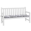 vidaXL Patio Bench Cushion Grey Check Pattern 150x50x1.6 " Oxford Fabric