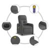 vidaXL Electric Massage Recliner Chair Dark Gray