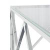 vidaXL Coffee Table Silver Stainless Steel, Tempered Glass