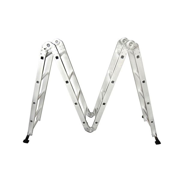 vidaXL Aluminium Step Ladder 8 Steps 330.7 lb