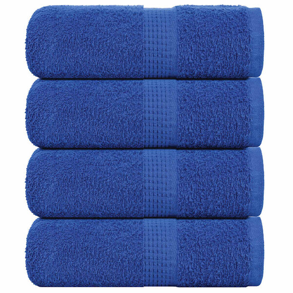 vidaXL Guest Towel Set of 4 Blue 100% Cotton 11.8 x 19.7 in
