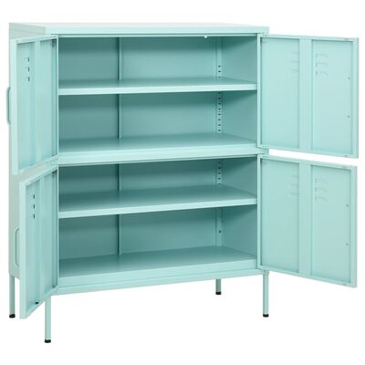 vidaXL Storage Cabinet Mint 31.5"x13.8"x40" Steel