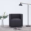 vidaXL Cube Armchair Dark Gray Fabric