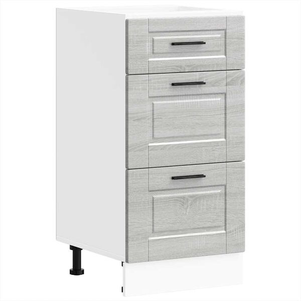 vidaXL Kitchen Base Cabinet Grey Sonoma Engineered Wood Medium