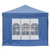 vidaXL Folding Party Tent with Sidewalls Blue 9.8'x19.7'