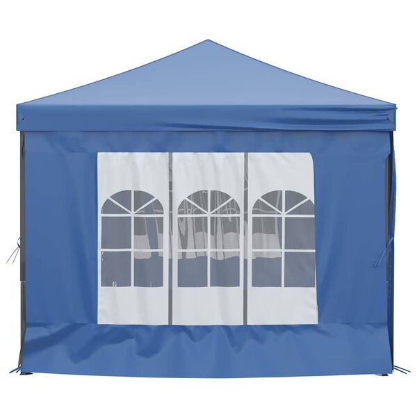 vidaXL Folding Party Tent with Sidewalls Blue 9.8'x19.7'