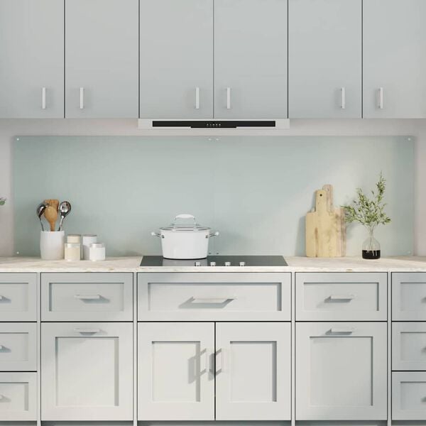 vidaXL Kitchen Backsplash 2 pcs White 39.37 x 23.62 in Tempered Glass