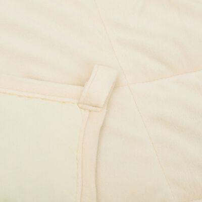 vidaXL Weighted Blanket Light Cream 86.6"x102.4" 33.1 lb Fabric