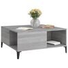 vidaXL Coffee Table Grey Sonoma Engineered Wood, Metal 31.5 in