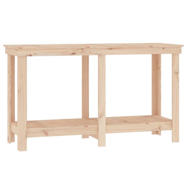 vidaXL Work Bench 55.1x19.7x31.5" Solid Wood Pine