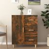 vidaXL Sideboard Smoked Oak Engineered Wood 27.4x13.4x35.4 in Sideboard