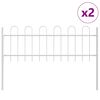 vidaXL Garden Fence White 3.4 x 0.6 m Powder-coated steel