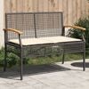 vidaXL Garden Bench Black and brown