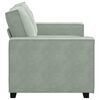 vidaXL 2-seater Sofa Light grey Velvet, metal, plywood, solid wood
