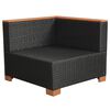 vidaXL Outdoor Sofa Set Black PE Rattan Large Modular