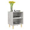 vidaXL Bed Cabinet Concrete Grey Engineered wood, Solid eucalyptus wood