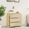 vidaXL Bedside Cabinet Natural wood color Solid pinewood Medium