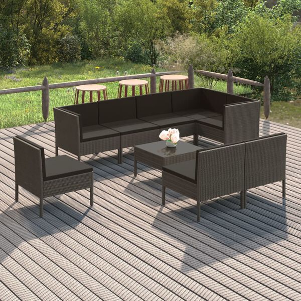 vidaXL Garden Lounge Set Grey
