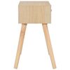 vidaXL Bedside Cabinet Natural Wood Solid Paulownia wood, Solid Pine wood
