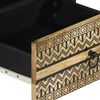 vidaXL Coffee Table Black Solid Mango Wood, Iron Medium Coffee Table
