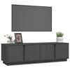 vidaXL TV Cabinet Grey Solid Pine Wood Medium Doors TV Cabinet