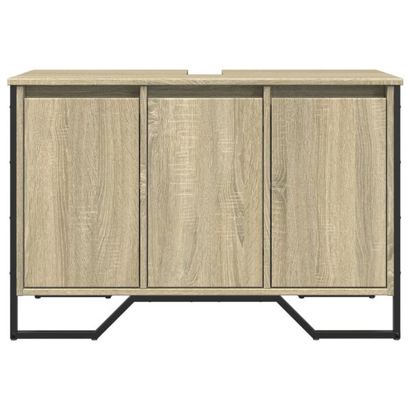 vidaXL Bathroom Sink Cabinet Sonoma Oak Engineered Wood Medium