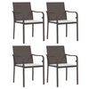 vidaXL Garden Dining Set Brown, Black, Cream White