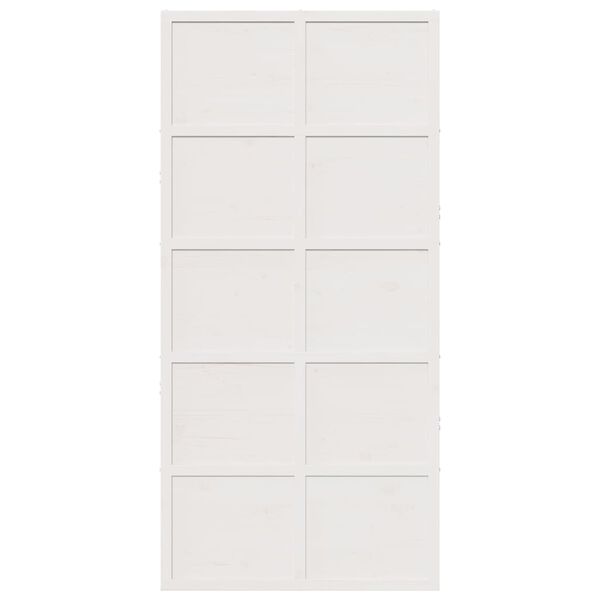 vidaXL Barn Door White 39.4"x81.9" Solid Wood Pine