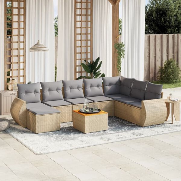 vidaXL Garden Sofa Set Beige