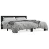 vidaXL Bed Frame Black Engineered wood Super King Durable Bed Frame