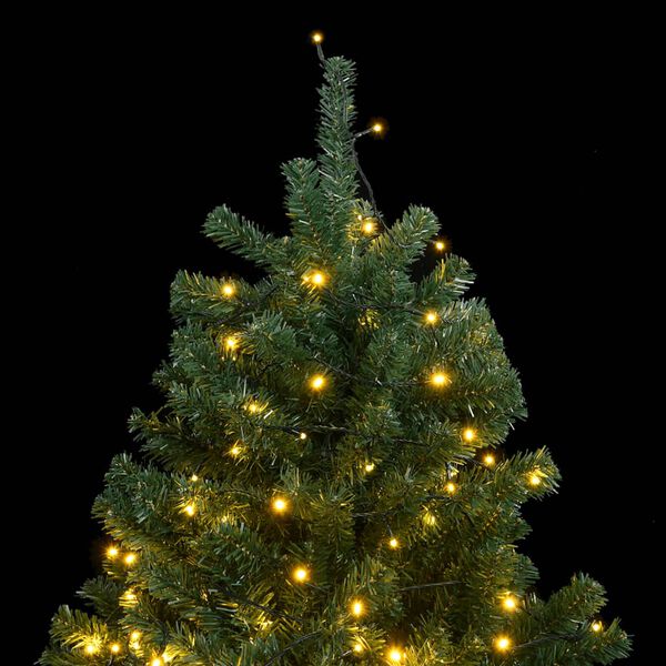 vidaXL Artificial Hinged Christmas Tree 150 LEDs 59.1"