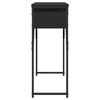 vidaXL Console Table Black Engineered wood Narrow Adjustable Feet