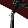vidaXL Parasol Bordeaux Red Polyester, Powder-Coated Aluminum 6.6x6.6 ft