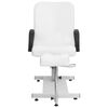 vidaXL Salon Beauty Chair White and black Faux leather, iron Medium