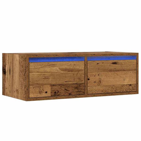 vidaXL TV Cabinet Old wood Engineered wood 29.5 in x 14.0 in x 9.8 in