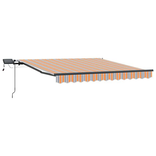 vidaXL Retractable Awning Manual Multicolour 118.11" x 98.43" fabric