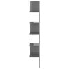 vidaXL Wall Corner Shelf High gloss grey Engineered wood