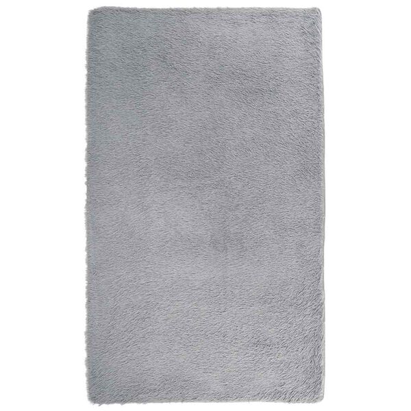 vidaXL Shaggy Rug Light Grey 100% Polyester 31.5 x 59.1 in Non-slip
