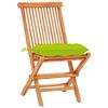 vidaXL Bistro Set Set of 3 Bright Green Solid Teak Wood Compact