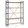 vidaXL Bookcase Natural wood with black frame