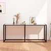 vidaXL Console Table White marble Tempered glass, powder-coated steel