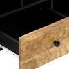 vidaXL TV Cabinet Natural Solid Mango Wood, Iron Medium TV Cabinet