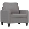 vidaXL Sofa Chair With Footstool Light Grey