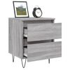 vidaXL Bedside Cabinet Set of 2 Grey Sonoma Engineered wood, Iron Medium