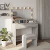 vidaXL Dressing Table with Shelf Grey Sonoma 39.37 x 16.14 x 53.15 in