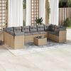 vidaXL Garden Sofa Set Beige, Light Grey