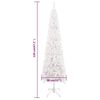 vidaXL Christmas Tree White PVC, Steel Slim Adjustable Features