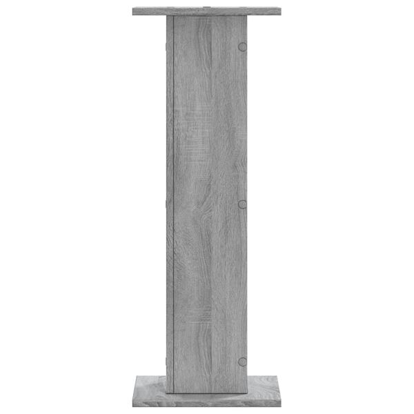 vidaXL Speaker Stands 2 pcs Grey Sonoma 11.8x11.8x31.5" Engineered Wood