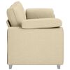 vidaXL Sofa Cream 86.22 x 30.31 x 32.28 in Fabric